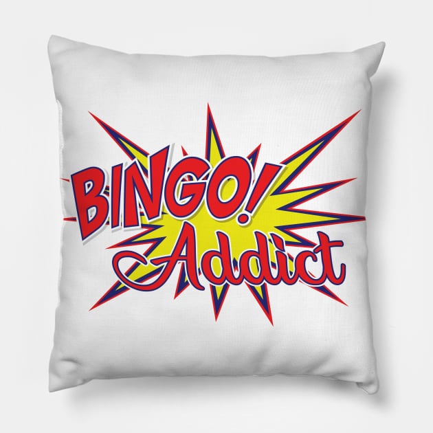 Bingo Addict Pillow by KC Happy Shop