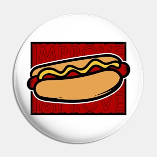 Hotdog Logo's Pin