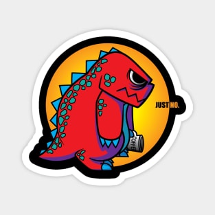 Godzilla needs to fuel-up with coffee Magnet