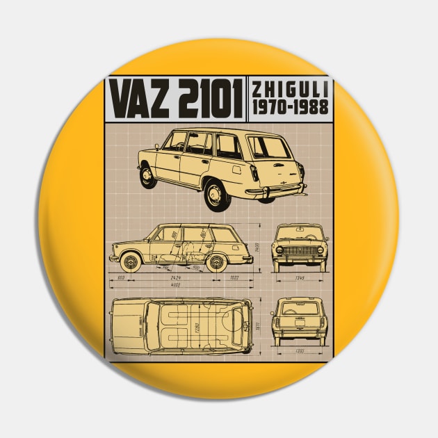 VAZ-2101 ZHIGULI LADA CAR Pin by theanomalius_merch