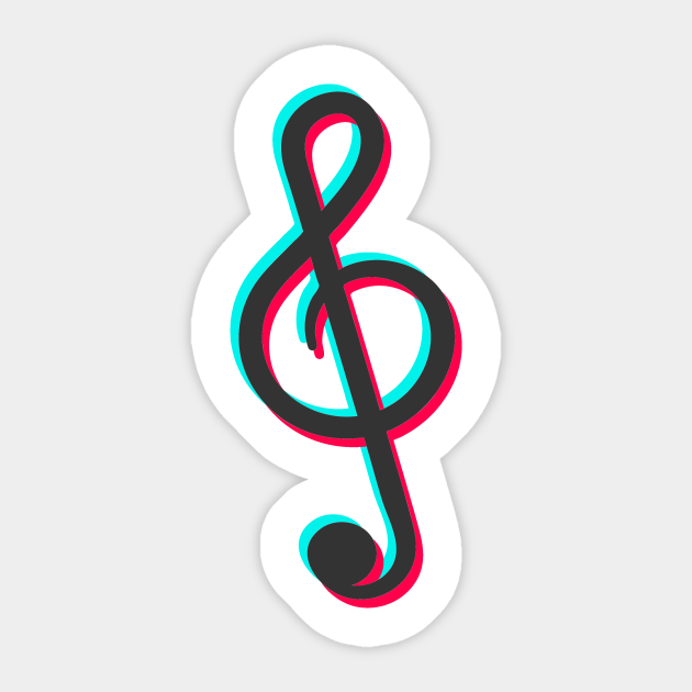 Tiktok Music Sign Black Tik Tok Fan Sticker Teepublic Tiktok Music Sign Black Tik Tok Fan Sticker Teepublic