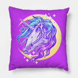 Unicorn Skull Pillow