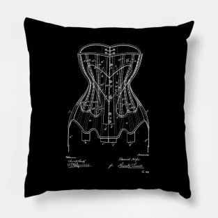 Apparel Corset Vintage Patent Drawing Pillow