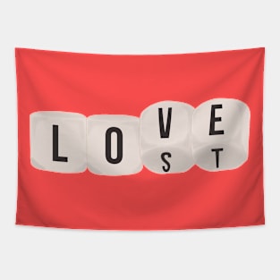 Dice Thrown Lost and Love Tapestry