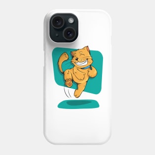 Orange cat jumping,funny orange cat Phone Case