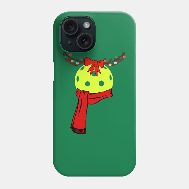 Pickleball Christmas Phone Case by Little Duck Designs