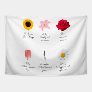 Flowers that inspire the most positivity Tapestry