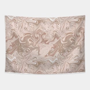 Pastel Brown Silk Marble - Digital Liquid Paint Tapestry