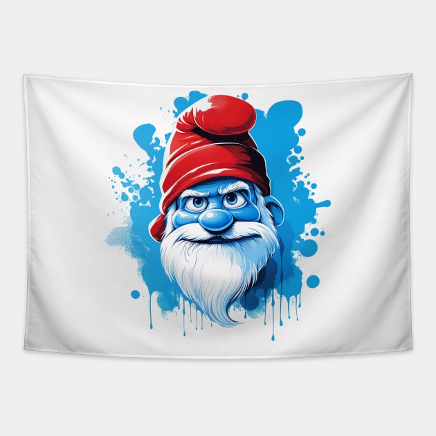 papa smurf Tapestry by lets find pirate