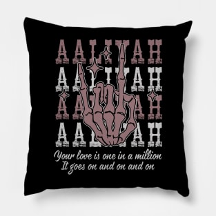 Your Love Is One In A Million It Goes On And On And On Quotes Music Skeleton Hand Pillow