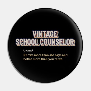 Vintage School Counselor - Vintage Color Pin