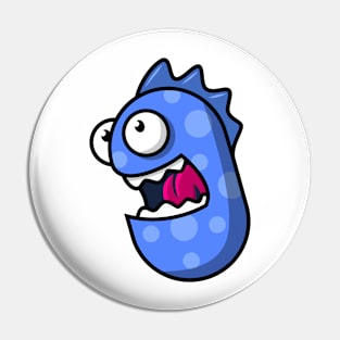 Happy Blue Guy Pin