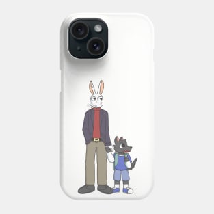 Rabbit & Wolf Cub Phone Case