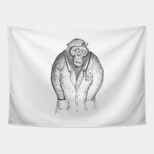 monkey pointillism design Tapestry