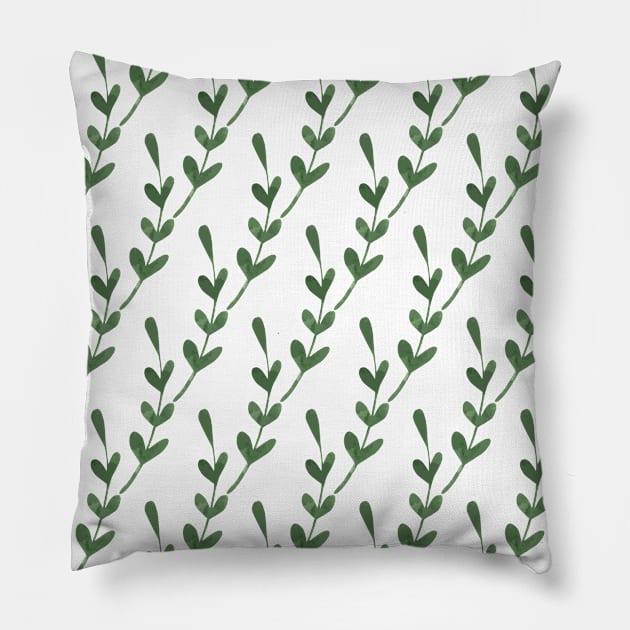 Botanical leaf pattern Pillow by hedehede