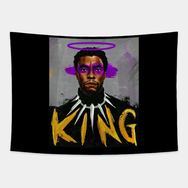 Rip KING WAKANDA Tapestry by bebekbobok