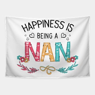 Happiness Is Being A Nan Wildflowers Valentines Mothers Day Tapestry