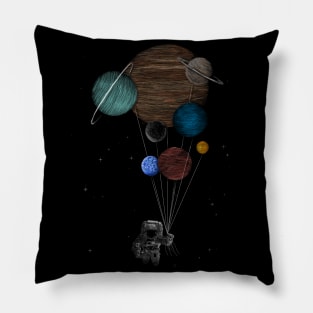 Astronaut and balloon planets Pillow