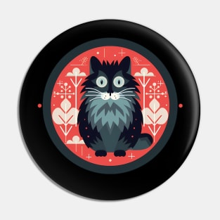 Norwegian Forest Cat Xmas Ornament, Love Cats Pin