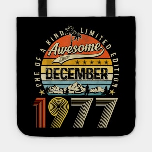 Awesome Since December 1977 Vintage 46th Birthday Tote