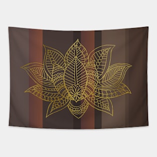 Gold Lotus fall version Tapestry