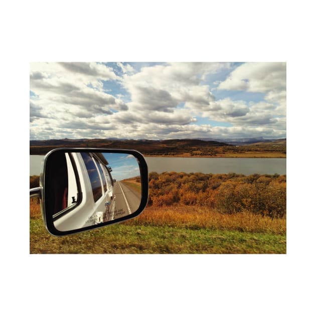 Road trip journey with view of Canadian Prairie in Long View, Alberta,Canada. by Nalidsa