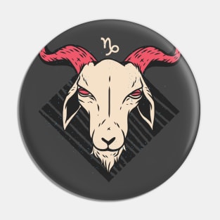 Capricorn Illustration Pin