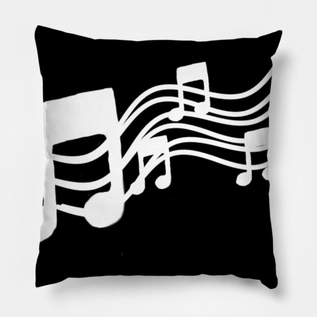 Musical notes Pillow by Sunshoppe