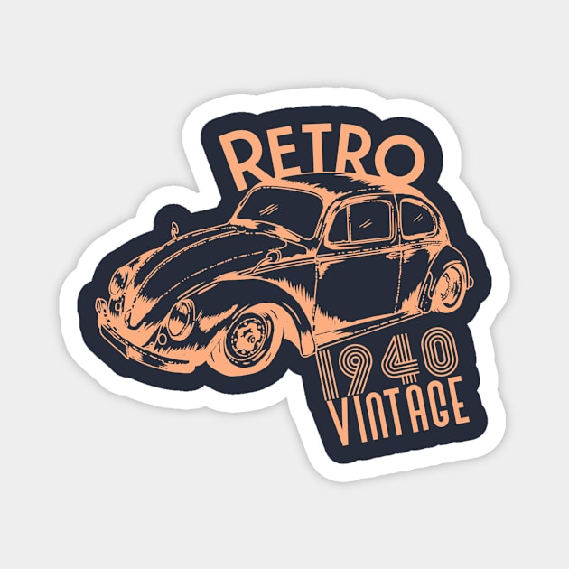 1940 vintage classic car Magnet by Sloop