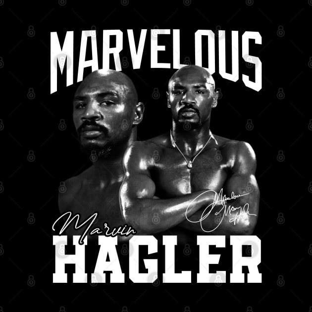 Marvelous Marvin Hagler Boxing Legend Signature Vintage Retro 80s 90s Bootleg Rap Style by CarDE