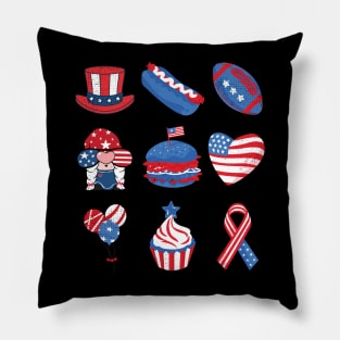 Vintage 4th Of July Happy Independence Day Pillow