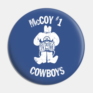 McCoy Elementary Cowboys Vintage Retro Distressed White Pin