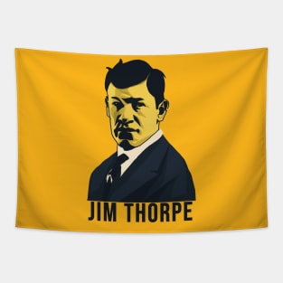 Native American Jim Thorpe Vector Shirt Design Tapestry