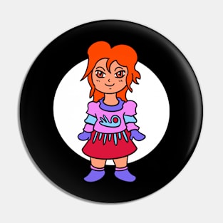 Pretty cute cartoon girl Pin