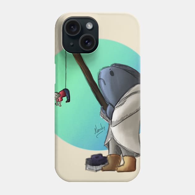 "Fishing for Men" Fishing Shirt Phone Case by Nessley_Art