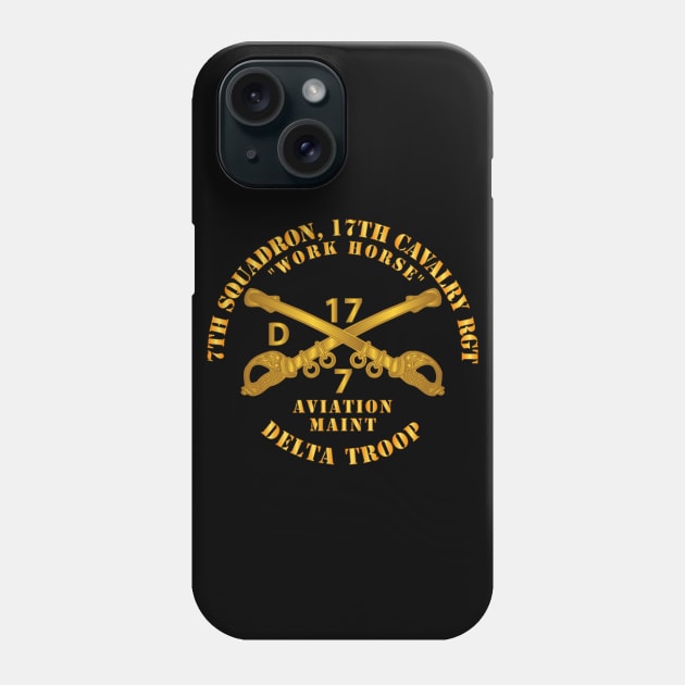 7th Sqn 17th Cav Regt - Delta Trp - Workhorse Phone Case by twix123844