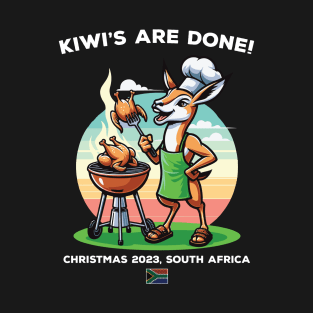 Springbok Kiwi Braai Funny T Shirt | South African New Zealand | Bokbefok Rugby 2023 | World Champions T-Shirt