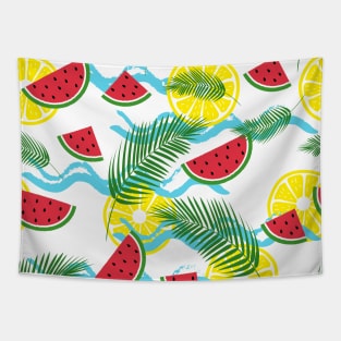 Summer pattern - white background Tapestry