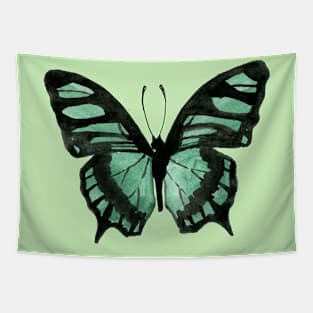 Malachite Loose Watercolor Butterfly Tapestry