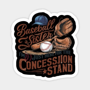 Baseball Sister Funny Baseball Player Magnet