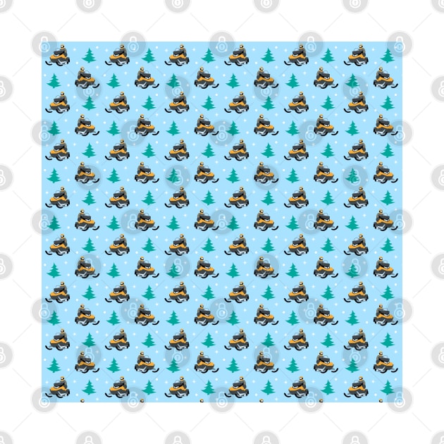 Snowmobile Pattern by designminds1