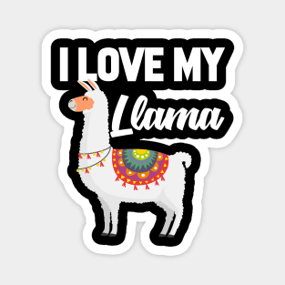 I Love My Llama Magnet