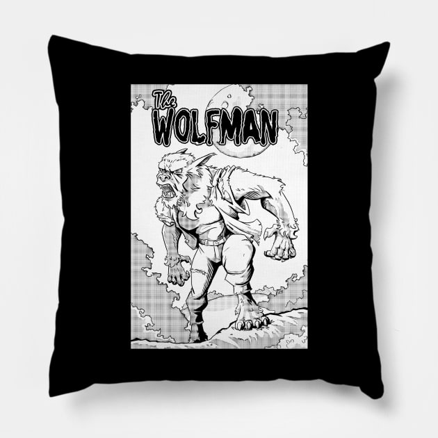 The wolfman Pillow by noturnastudios