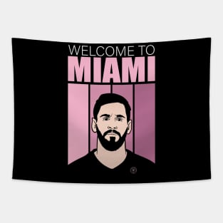 Leo Messi In Inter Miami Tapestry