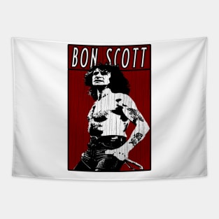 Vintage Retro Bon Scott Tapestry