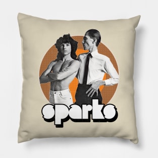 Retro Sparks Band Synth Tribute Pillow