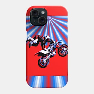 Retro Motocross Rider Design Phone Case