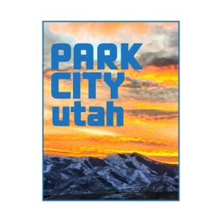 Park City Utah Fiery Mountain Sunset T-Shirt