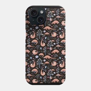 Cute Pangolin Pattern - Forest Pattern Phone Case