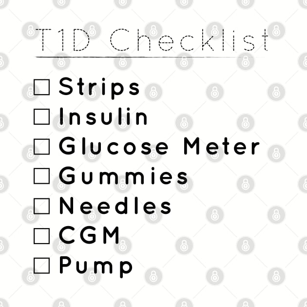 T1D checklist by areyoutypeone